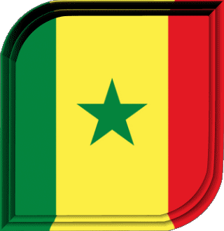 Quadrato Senegal Africa Bandiere 