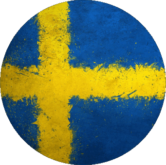 Round Sweden Europe Flags 