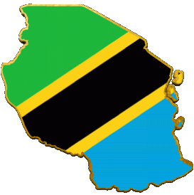Map Tanzania Africa Flags 