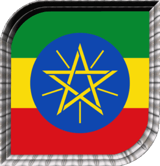 Quadrato Etiopia Africa Bandiere 