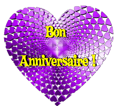 009 Coeur Bon Anniversaire French Messages 