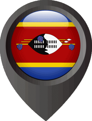 Epingle de Localisation Eswatini Afrique Drapeaux 