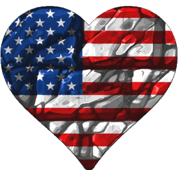 Cuore U.S.A - Nazionale America Bandiere 