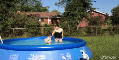 Scheitern Schwimmbad MENSCHEN Humor -  Fun 