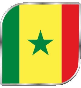 Square Senegal Africa Flags 