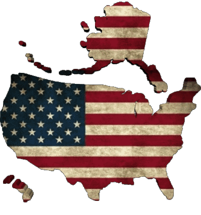 Map U.S.A - National America Flags 