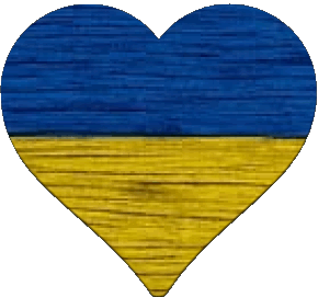 Coeur Ukraine Europe Drapeaux 