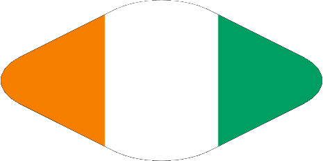 Oval 02 Ivory Coast Africa Flags 