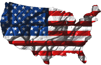 Map U.S.A - National America Flags 