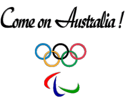 Olympic Games Come on Australia Inglese Messagi 