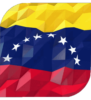 Square Venezuela America Flags 