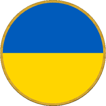 Runde Ukraine Europa Fahnen 