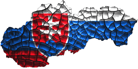 Carta Geografica Slovacchia Europa Bandiere 