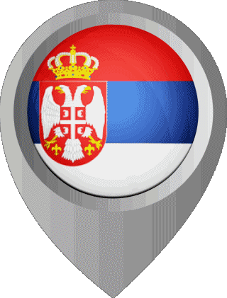 Location Pin Serbia Europe Flags 