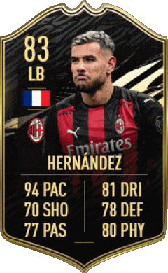 Theo Hernández France F I F A - Joueurs Cartes Jeux Vidéo Multi Média 