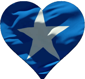 Corazón Somalia África Banderas 