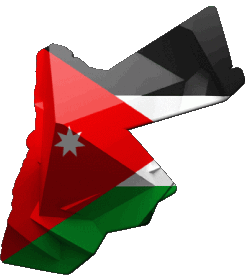 Carta Geografica Giordania Asia Bandiere 