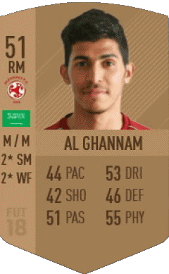 Sultan Abdullah Al Ghannam Arabia Saudita F I F A - Giocatori carte Videogiochi Multimedia 