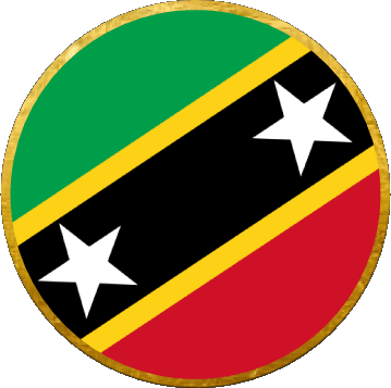 Tondo Saint Kitts e Nevis America Bandiere 