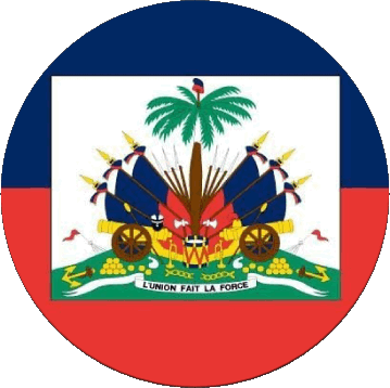 Rond Haiti America Flags 
