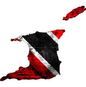 Carta Geografica Trinité et Tobago America Bandiere 