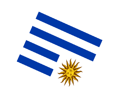 Sphere - Cube Uruguay Amériques Drapeaux 