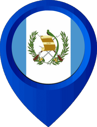 Location Pin Guatemala America Flags 