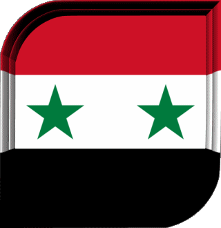 Square Syria Asia Flags 