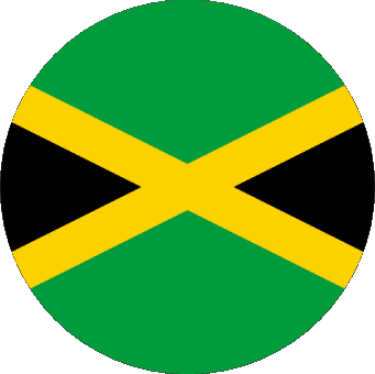 Round Jamaica America Flags 