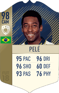 1970-1970 Pelé Brasil F I F A - Jugadores  cartas Vídeo Juegos Multimedia 