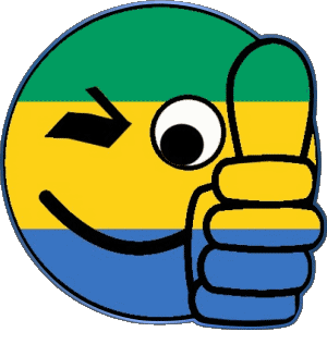 Smiley - OK Gabón África Banderas 
