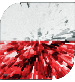 Quadrato Polonia Europa Bandiere 