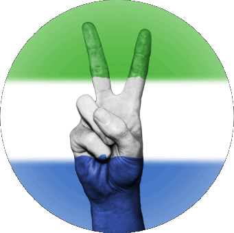 Runde Sierra Leone Afrika Fahnen 