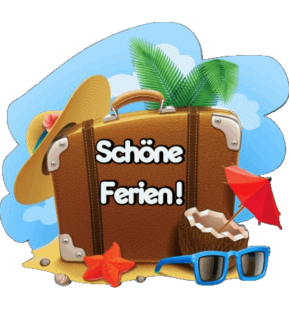 09 Transparent Background Schöne Ferien German Messages 