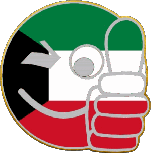 Smiley - OK Kuwait Asia Flags 
