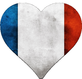 Herz National Frankreich Fahnen 