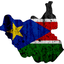 Map South Sudan Africa Flags 