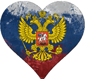 Cuore Russia Europa Bandiere 