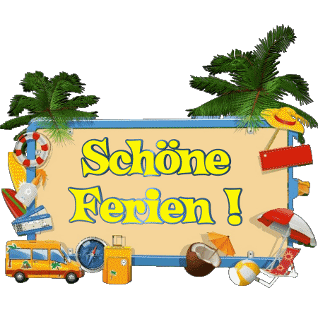 06 Fond Transparent Schöne Ferien Allemand Messages 
