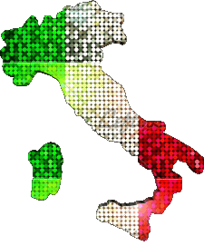 Carta Geografica Nazionale Italia Europa Bandiere 