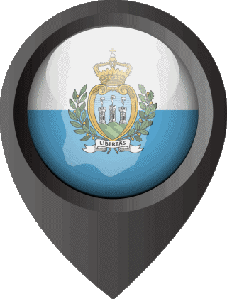 Location Pin San Marino Europe Flags 