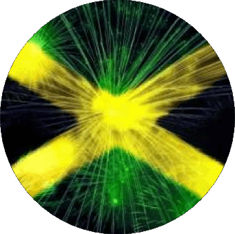 Round Jamaica America Flags 