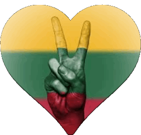 Corazón Lituania Europa Banderas 