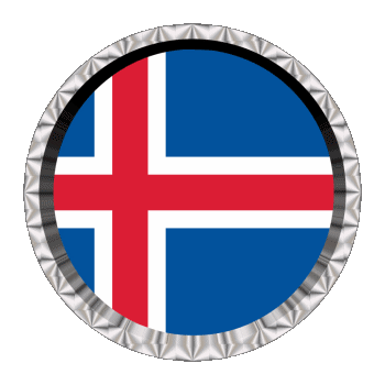 Round - Rings Iceland Europe Flags 