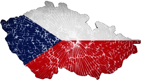 Map Czech Republic Europe Flags 
