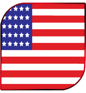Carré U.S.A - National Amériques Drapeaux 
