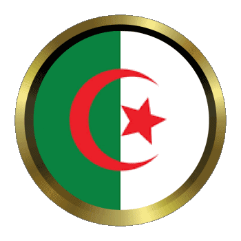 Round - Rings Algeria Africa Flags 
