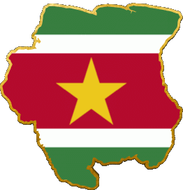 Karte Suriname Amerika Fahnen 