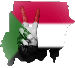 Karte Sudan Afrika Fahnen 
