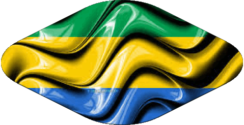 Ovale 02 Gabon Africa Bandiere 